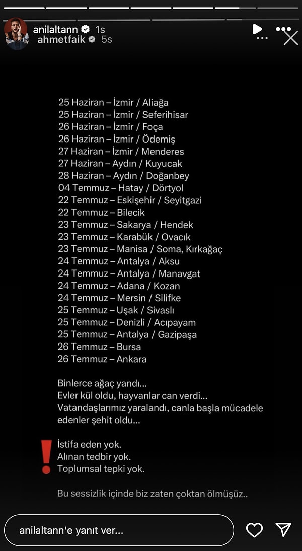 Karabük'ten Bursa'ya Kadar Alevler İçindeyiz: Türkiye'yi Saran Yangınlara Ünlü İsimlerden Tepki Yağıyor! 15 karabukten bursaya kadar alevler icindeyiz turkiyeyi saran yanginlara unlu isimlerden tepki yagiyor 14 3pZj4I8Z