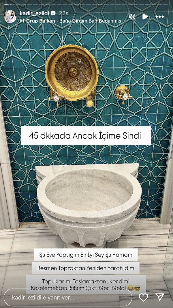 Lüks Hamam Detayı Olay Oldu: Kadir Ezildi Balayı Dönüşü Evinden İlk Paylaşımını Yaptı! 4 luks hamam detayi olay oldu kadir ezildi balayi donusu evinden ilk paylasimini yapti 3 kXRzghQq