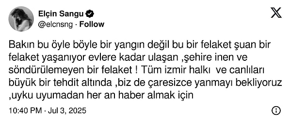 Sessiz Kalmadılar: Ünlü İsimlerden İzmir'deki Yangınlar İçin Peş Peşe Paylaşım Yağdı! 16 sessiz kalmadilar unlu isimlerden izmirdeki yanginlar icin pes pese paylasim yagdi 15 7PV2XZLz