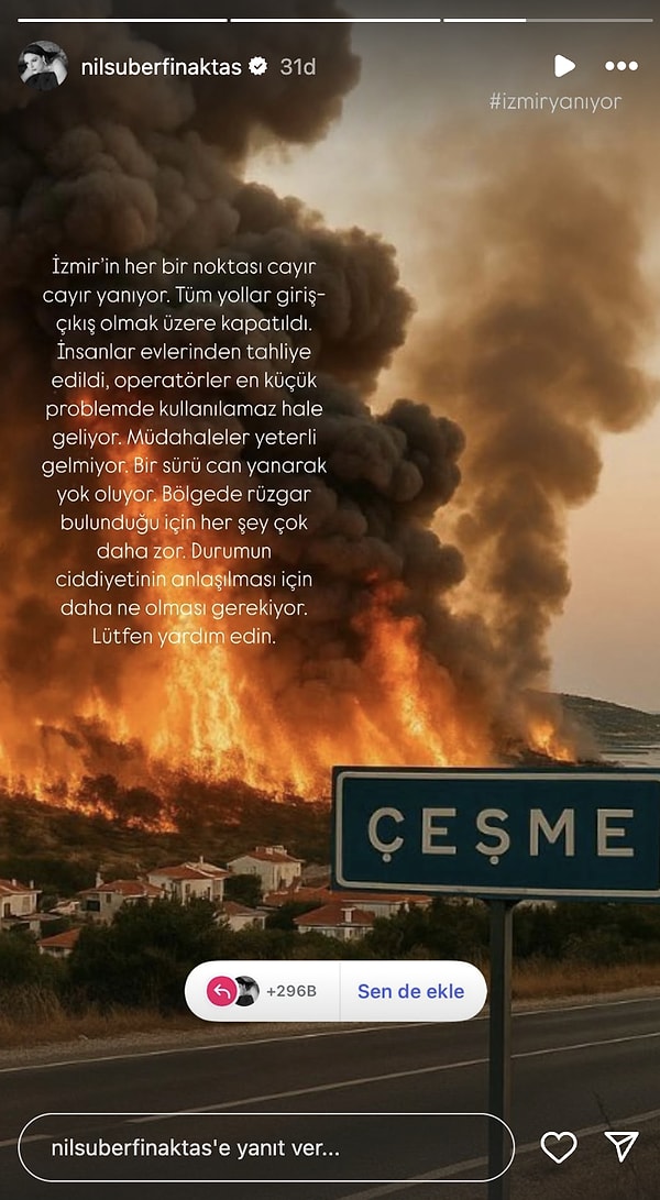 Sessiz Kalmadılar: Ünlü İsimlerden İzmir'deki Yangınlar İçin Peş Peşe Paylaşım Yağdı! 4 sessiz kalmadilar unlu isimlerden izmirdeki yanginlar icin pes pese paylasim yagdi 3 zBjiPrwL