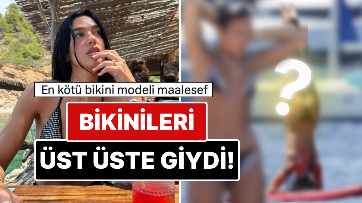iki tane bikiniyi ust uste giyen dua lipanin kameralara yansiyan akrobatik hareketleri gundem oldu