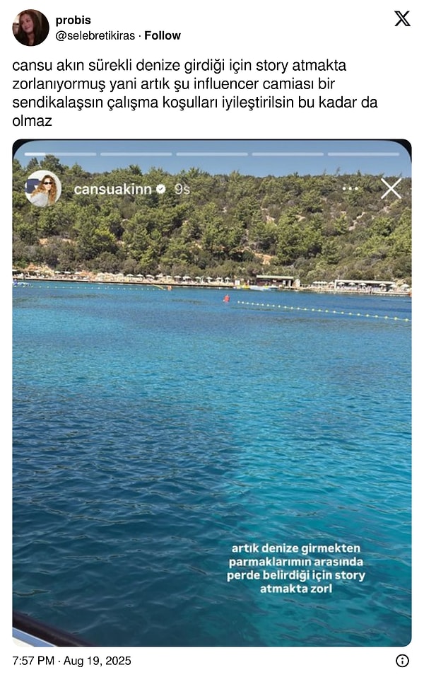 metin akdulgerin influencer sevgilisi cansu akinin yaptigi tatil paylasimina tepkiler cig gibi buyudu 2