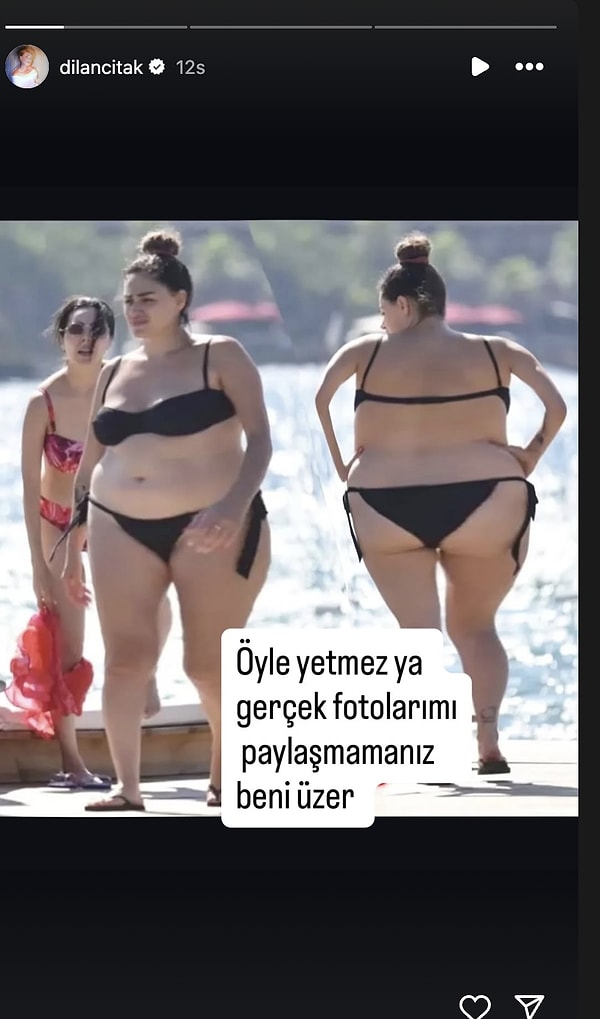 olaylarin kadini dilan citak yine gergin bikinili fotograflarini begenmeyince shopla tepki gosterdi 3 8UV4k4A2