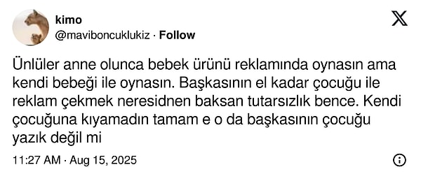 ozge ozpirincciden kendisi gibi oyuncu olan annelerin yer aldigi reklamlara olay gonderme 2