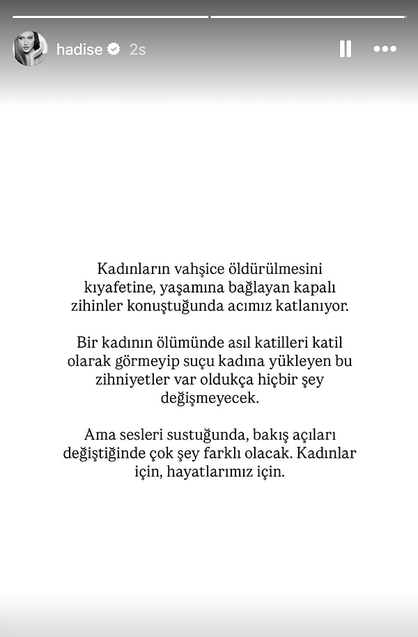 acimiz katlaniyor hadise kadin cinayetlerinin ardindan konusulan konulara sert tepki gosterdi 1 l8PKwKbh