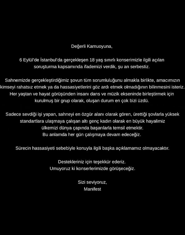 adli kontrol sartiyla serbest birakilan manifest grubundan ilk aciklama geldi 1 mNYCLMIX
