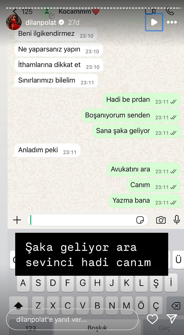 Dilan Polat Kendisini Evden Kovduğunu Söyleyen Engin Polat'la Mesajlarını Paylaşarak Boşanacaklarını Açıkladı 5 dilan polat kendisini evden kovdugunu soyleyen engin polatla mesajlarini paylasarak bosanacaklarini acikladi 4 PtXHf6v3