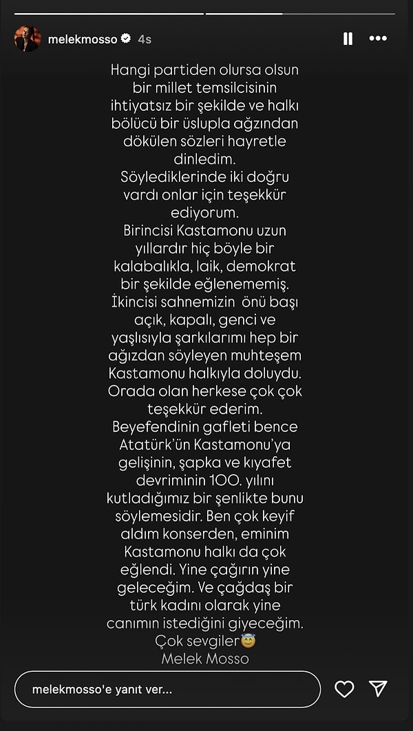 Melek Mosso'dan Kıyafetini Ayıplayıp "Giyinmemiş" Diyen AKP'li İsme Cevap! 3 melek mossodan kiyafetini ayiplayip giyinmemis diyen akpli isme cevap 2 qT6LcSQI