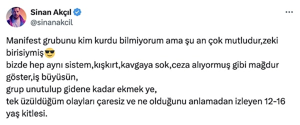 Sinan Akçıl'dan Adli Kontrolle Serbest Bırakılan Manifest Hakkında Tepki Çeken Sözler 2 sinan akcildan adli kontrolle serbest birakilan manifest hakkinda tepki ceken sozler 1 qvuAndsN