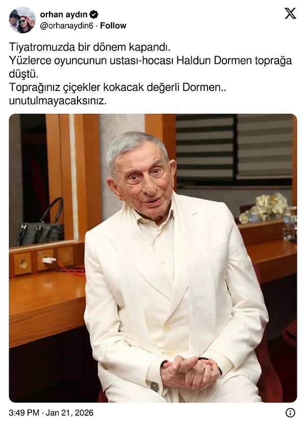 Hayatını Kaybeden Usta Haldun Dormen'e Ünlü İsimlerden Son Veda 9 hayatini kaybeden usta haldun dormene unlu isimlerden son veda 8 ENHgR3p2