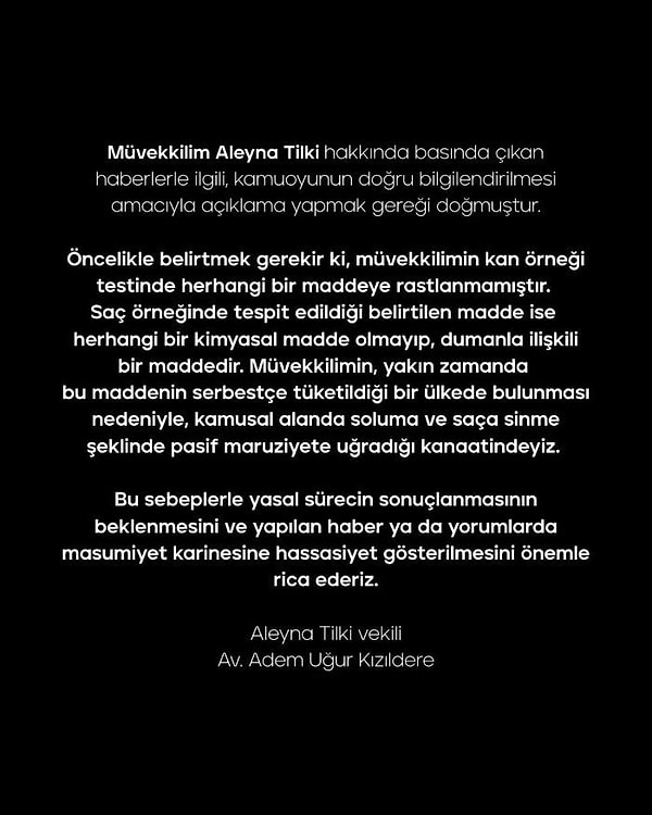 yasakli madde testi pozitif cikan aleyna tilkinin avukatindan aciklama 1 X1cezipU