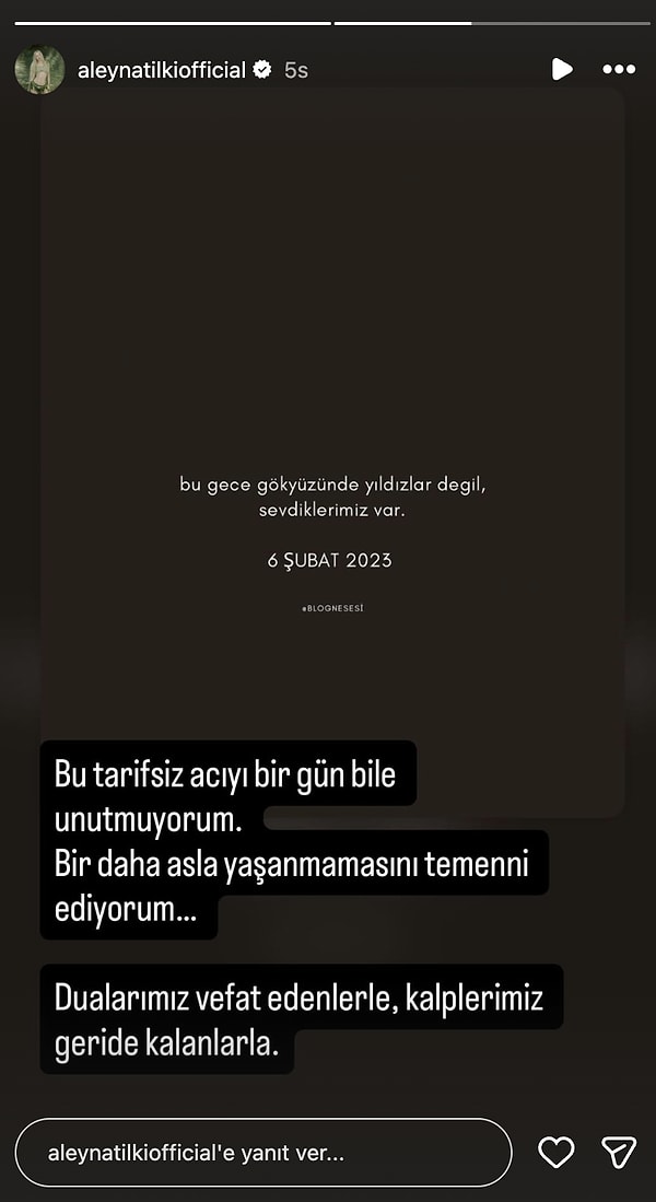 6 Şubat Deprem Felaketinin Yıl Dönümünde Ünlülerin Paylaşımları 1 6 subat deprem felaketinin yil donumunde unlulerin paylasimlari 0 NRDnk2wG