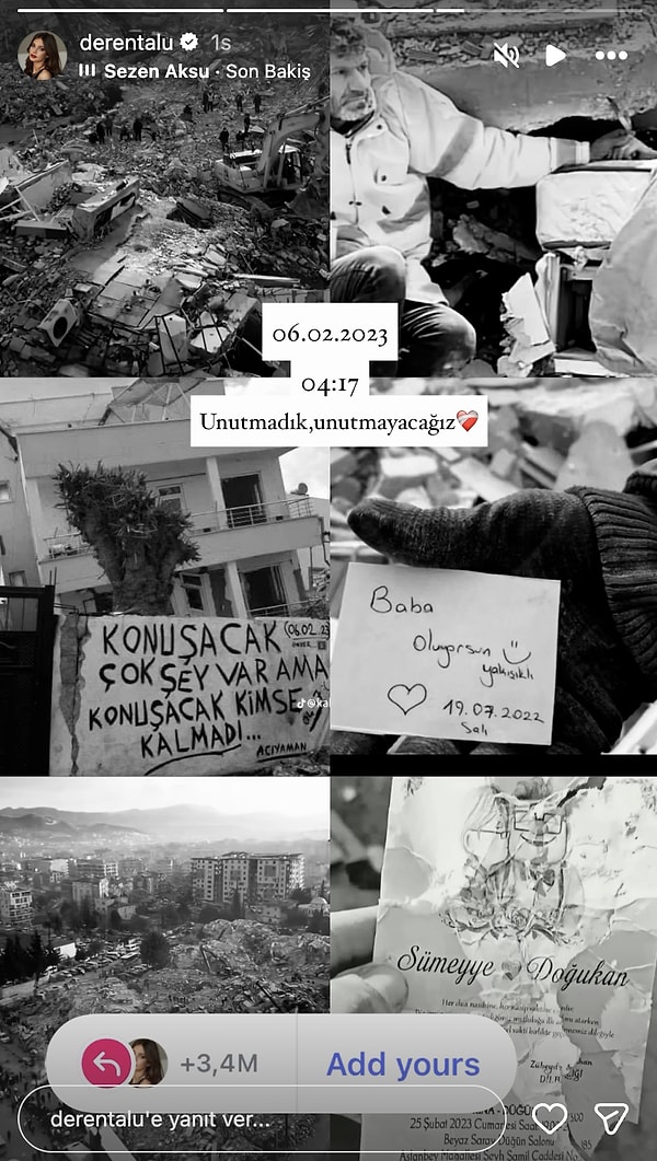 6 Şubat Deprem Felaketinin Yıl Dönümünde Ünlülerin Paylaşımları 3 6 subat deprem felaketinin yil donumunde unlulerin paylasimlari 2 nU5Ei1eL