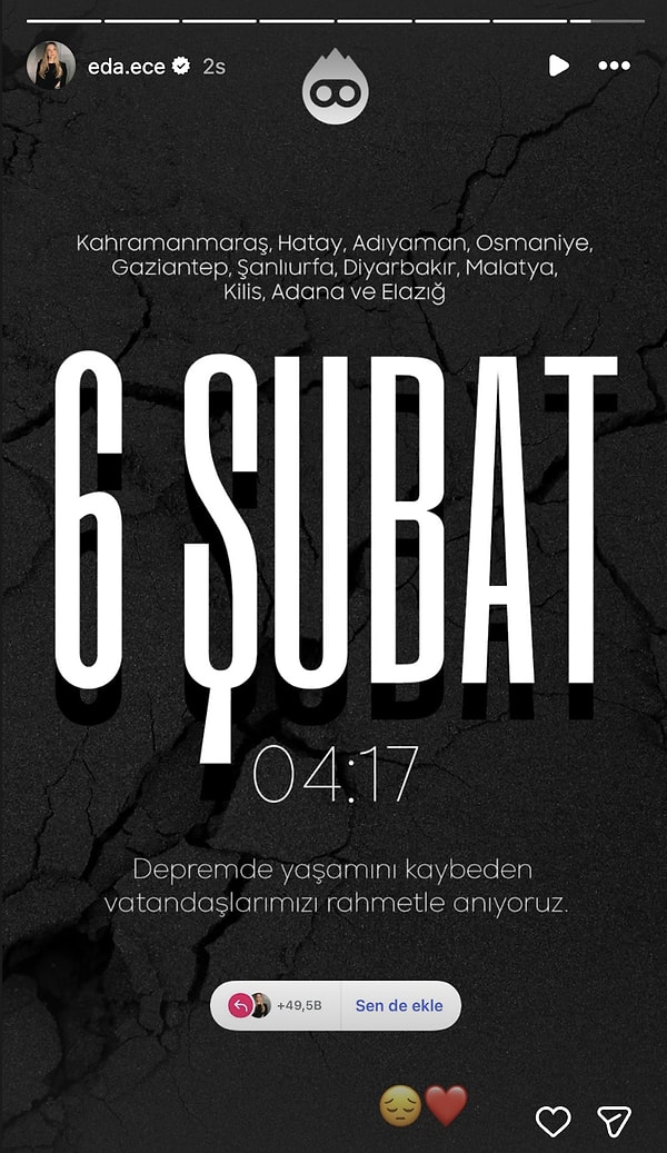6 Şubat Deprem Felaketinin Yıl Dönümünde Ünlülerin Paylaşımları 5 6 subat deprem felaketinin yil donumunde unlulerin paylasimlari 4 kicG2yDe