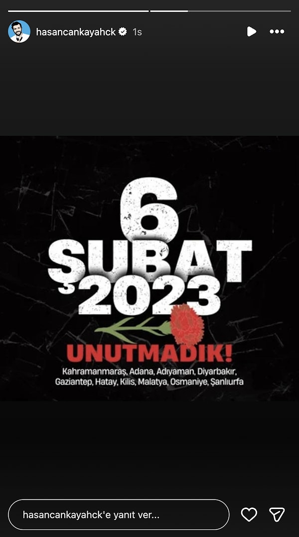 6 Şubat Deprem Felaketinin Yıl Dönümünde Ünlülerin Paylaşımları 8 6 subat deprem felaketinin yil donumunde unlulerin paylasimlari 7 UVuM5ejs
