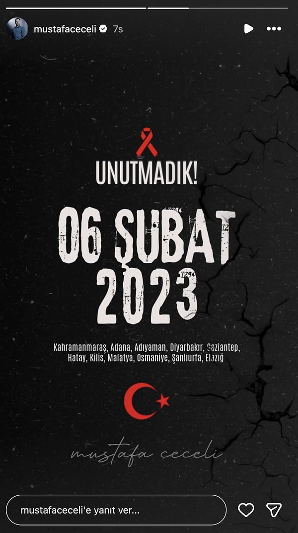 6 Şubat Deprem Felaketinin Yıl Dönümünde Ünlülerin Paylaşımları 9 6 subat deprem felaketinin yil donumunde unlulerin paylasimlari 8 LRjTiYy1